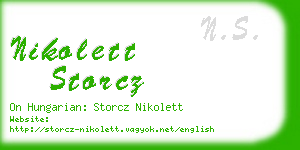 nikolett storcz business card